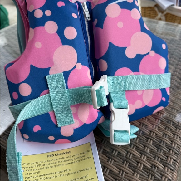 Speedo Pink and Blue Dolphin Swim Vest - Picture 3 of 4